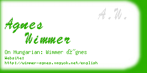 agnes wimmer business card